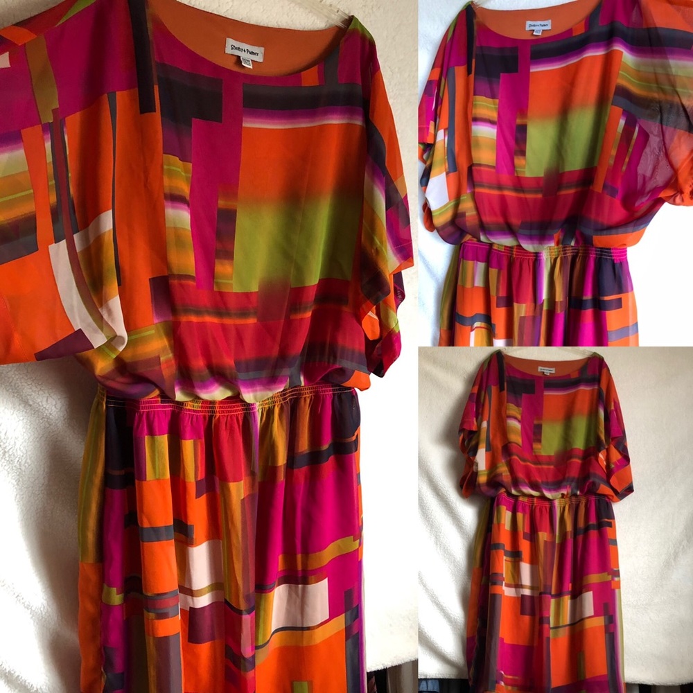 Flowy Fall Color Block Dress